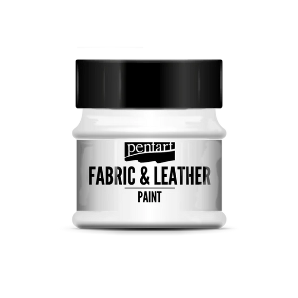Pentart Fabric & Leather Paint 50 Ml White