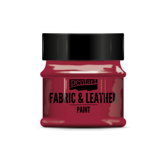 Pentart Fabric & Leather Paint 50 Ml Red