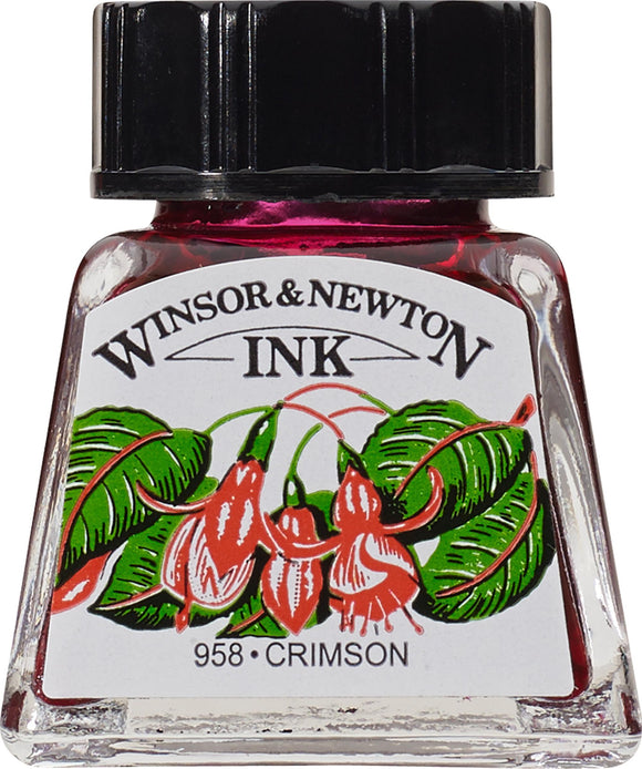Winsor & Newton Drawing Ink Crimson 14Ml