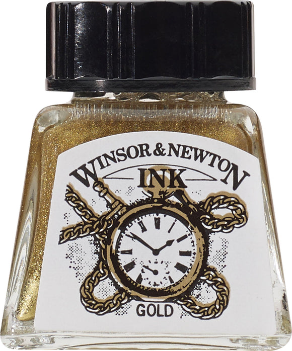Winsor & Newton Drawing Ink Gold 14Ml