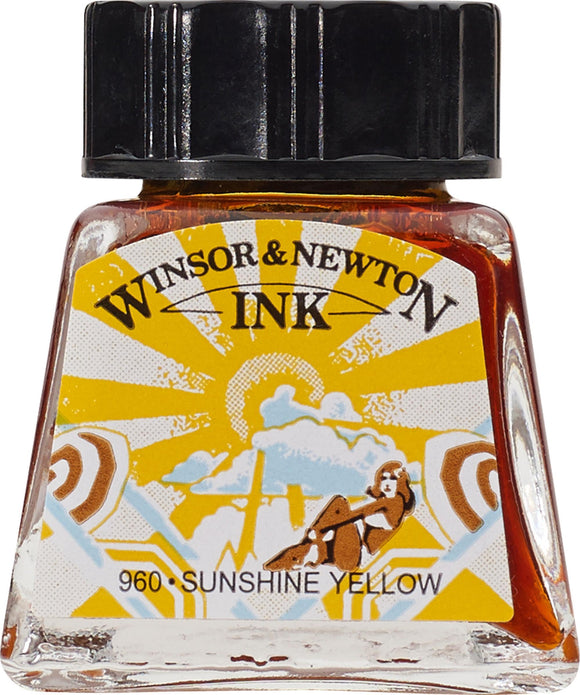 Winsor & Newton Drawing Ink Sunshine Yell 14Ml