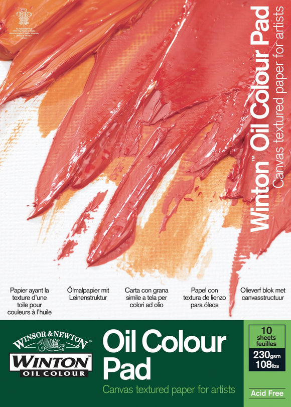 Winsor & Newton Winton Oil Colour Paper Pad, A4 [Gummed] [230Gsm/108Lb] 10 Sheets