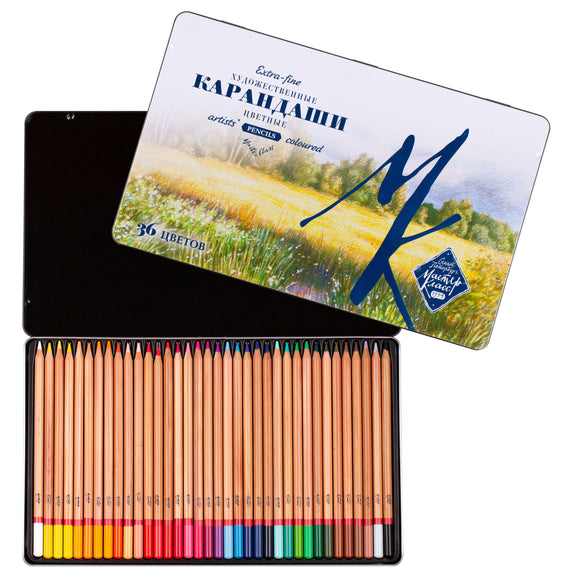 Master-Class Extra-Fine Artists' Color Pencil, 36 Color,Tin Box