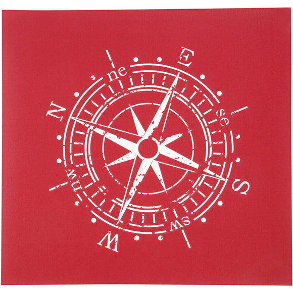 Screen Stencils, Compass, 20X22 Cm, 1 Sheet