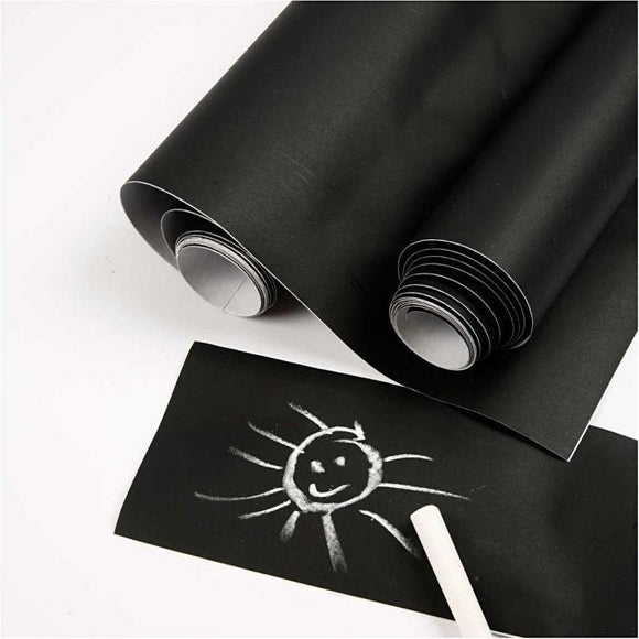 Blackboard Foil, W: 45 Cm, Black, 2 M, 1 Roll