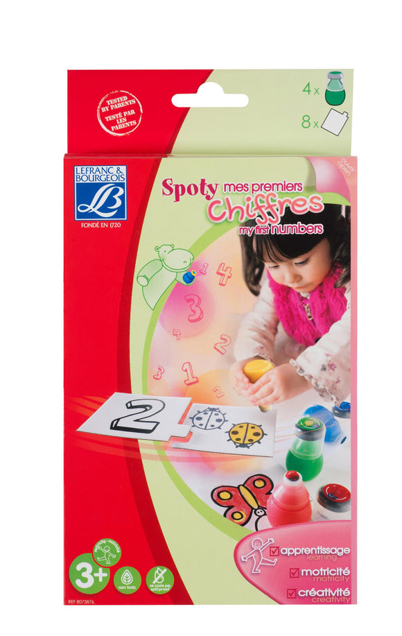 Lefranc & Bourgeois Education Spotty Paint Marker 4X30Ml+8 Puzzle Numbers