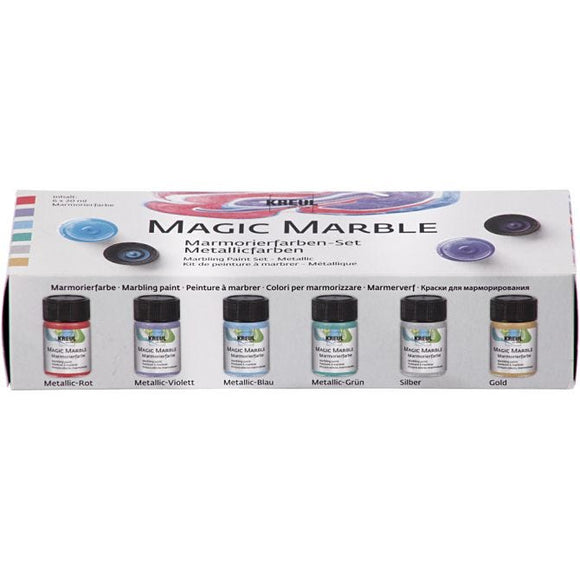 Magic Marble, Metallic Colours, 20 Ml, 6 Bottle