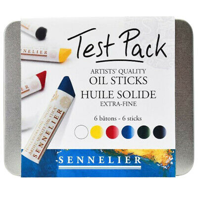 Sennelier Artists Extra Fine Oil Sticks Test Pack Tin Set Of 6