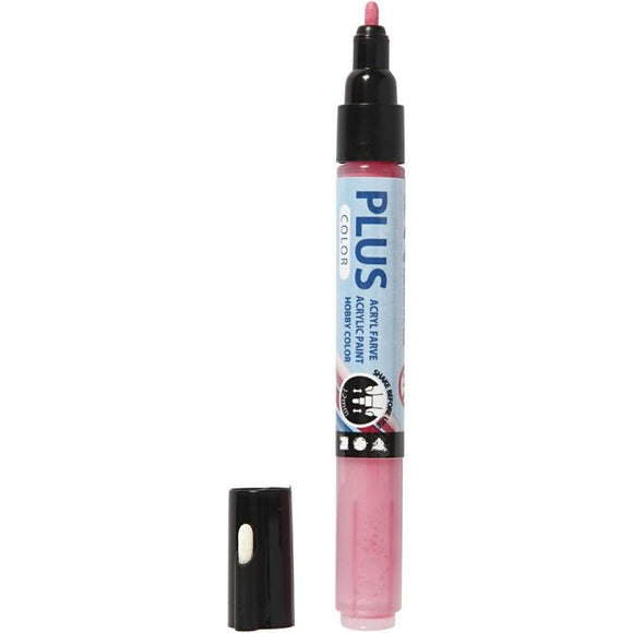 Plus Color Marker, L: 14.5 Cm, Line 1-2 Mm, Fuchsia, 1 Pc, 5.5 Ml