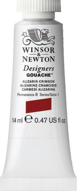 Winsor And Newton Designers Gouache Tube 14Ml Alizarin Crimson