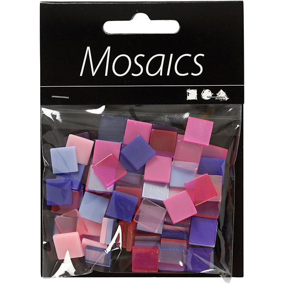 Mini Mosaic, 10X10 Mm, 2 Mm, Lilac/Dark Lilac, 25 G, 1 Pack