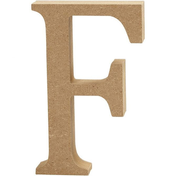 Letter, F, H: 8 Cm, Thickness 1.5 Cm, Mdf, 1Pc