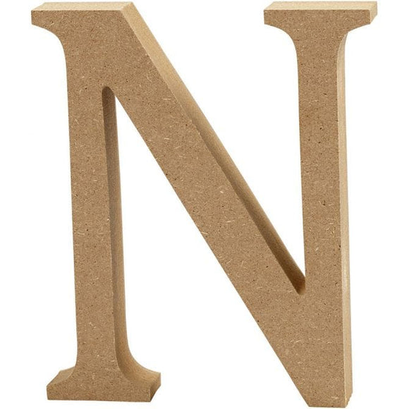 Letter, N, H: 8 Cm, Thickness 1.5 Cm, Mdf, 1Pc