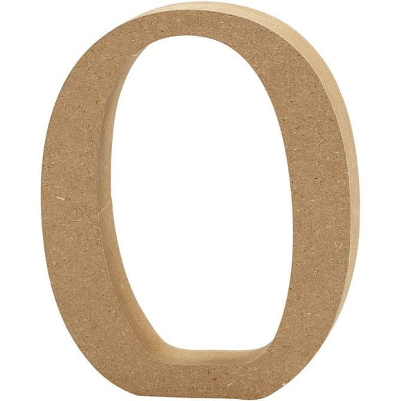 Letter, O, H: 8 Cm, Thickness 1.5 Cm, Mdf, 1Pc