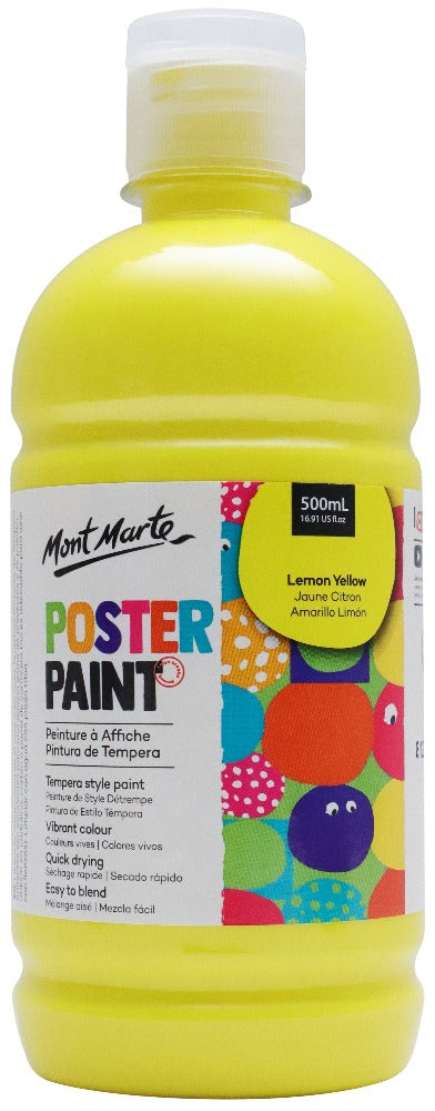 Mont Marte Poster Paint 500Ml - Lemon Yellow