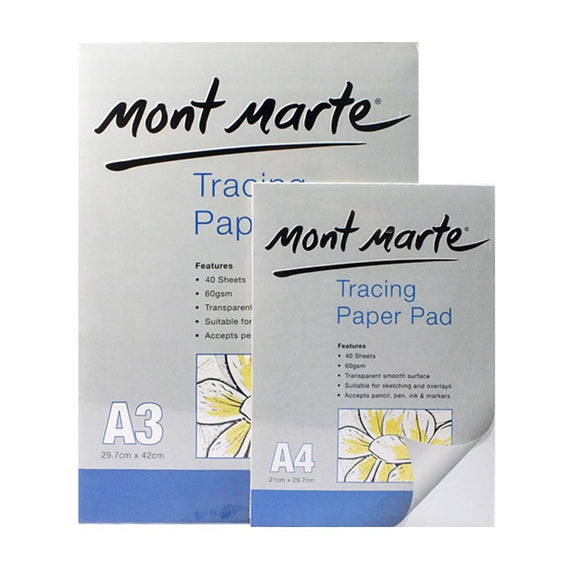 Mont Marte Tracing Paper Pad 60Gsm A3 40 Sheet