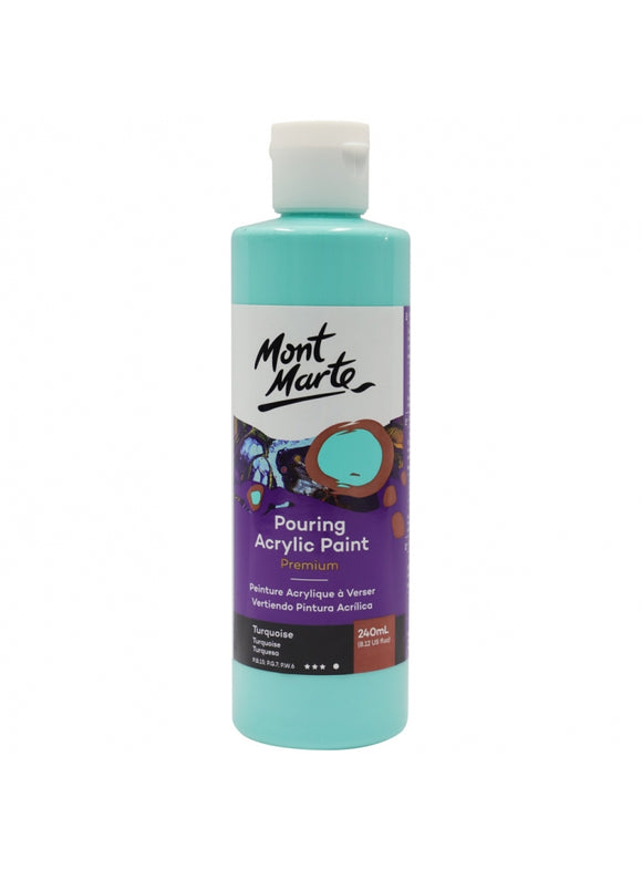Mont Marte Pouring Acrylic 240Ml - Turquoise
