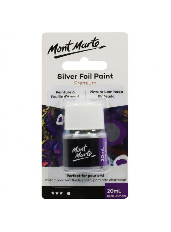 Mont Marte Premium Silver Foil Paint 20Ml