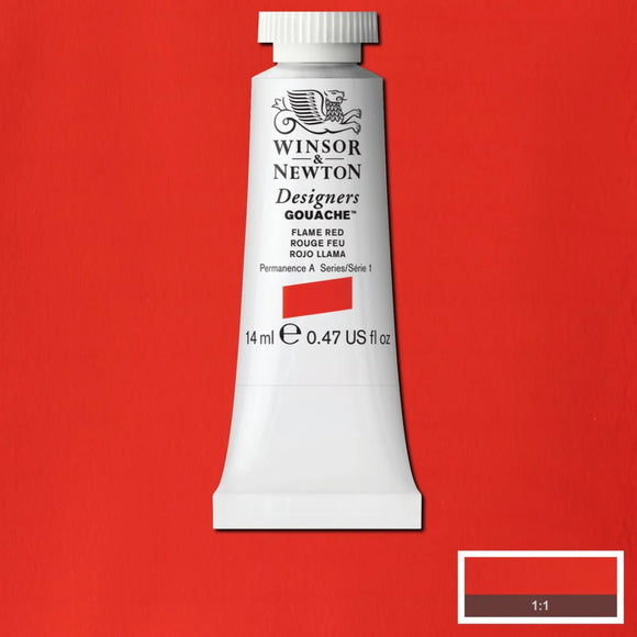 Winsor & Newton Gouache Flame Red 14ml