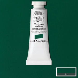 Winsor & Newton Gouache Permanent Green Deep 14ml