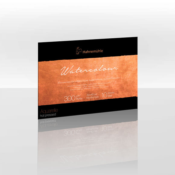 The Collection - Watercolour 300gsm block (Hot Pressed 30x40cm 10Sheets)