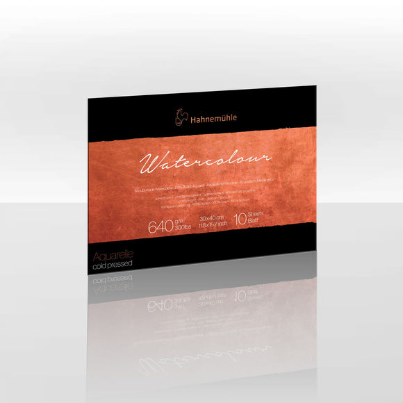 The Collection - Watercolour 640gsm block (Cold Pressed 30x40cm 10Sheets)