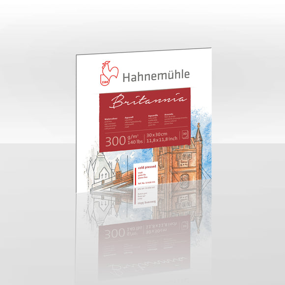 Watercolour Britannia Cold Pressed 300gsm 30x30cm 30Sheets (Block)