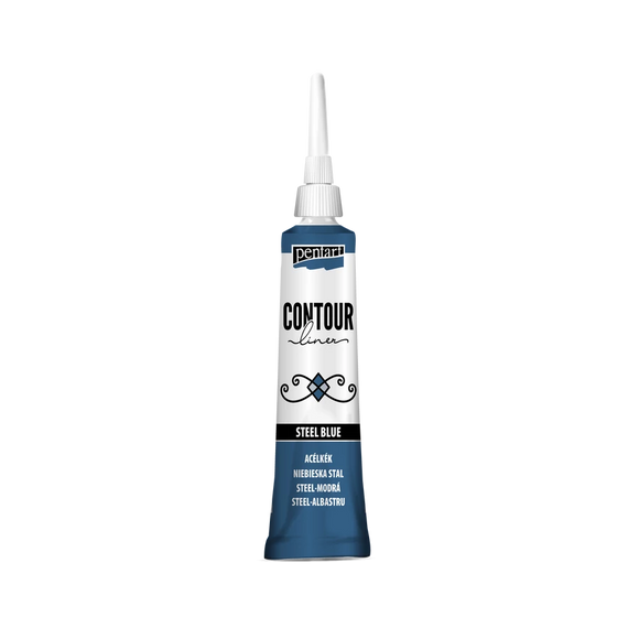 Pentart Contour Liner 20 Ml Steel