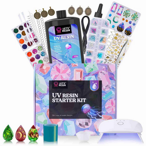 153Pcs Jewelry Making Kit w/ UV Resin & Light