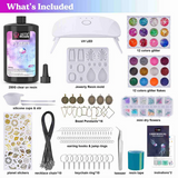 153Pcs Jewelry Making Kit w/ UV Resin & Light