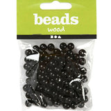 Wooden Beads, 10 Mm, 3 Mm, Black, 20 G, 1 Pack, 70 Pc