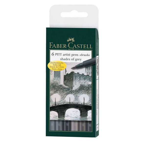 Faber-Castell Pitt Artist Pens Brush (Shades of Grey)