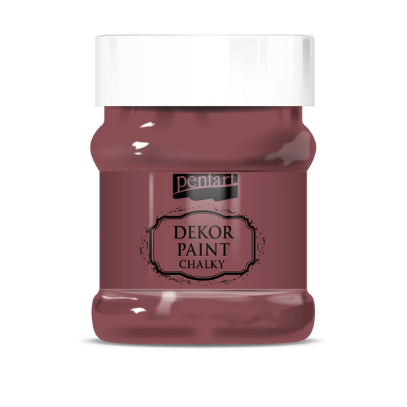Pentart Dekor Paint Chalky 230 Ml Burgundy Red