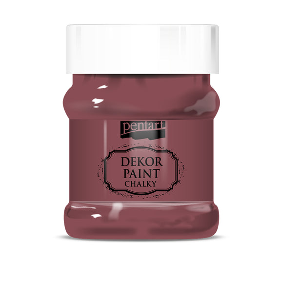 Pentart Dekor Paint Chalky 230 Ml Burgundy Red