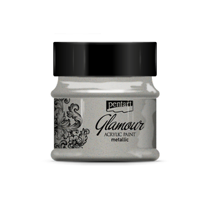 Pentart Glamour metallic acrylic paint 50 ml platinum