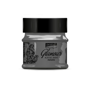 Pentart Glamour metallic acrylic paint 50 ml black silver