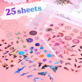 25 Sheets Transparent Stickers