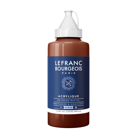 Lefranc & Bourgeois Fine Acrylic Colour 750Ml Btl Burnt Sienna