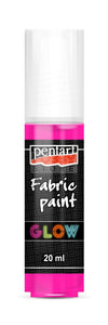 Pentart Fabric Paint Glow In The Dark 20 Ml Pink
