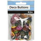 Button Mix, Assorted Colours, 50 G