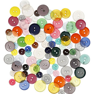 Button Mix, Assorted Colours, 50 G