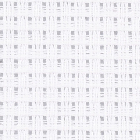 Aida Fabric, Size 50X50 Cm, White, 24 Squares Per 10 Cm , 1Pc