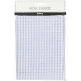 Aida Fabric, Size 50X50 Cm, White, 24 Squares Per 10 Cm , 1Pc