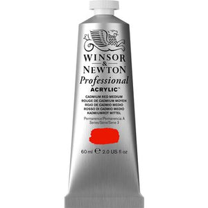 Winsor & Newton Professional Acrylic Tube 60Ml Cadmium Red Medium