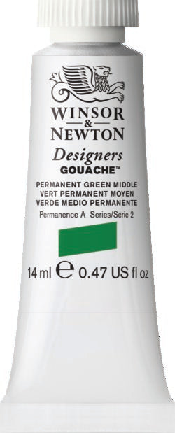 Winsor & Newton Gouache Permanent Green Middle 14Ml