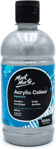 Mont Marte Studio Acrylic 500Ml Bottle - Silver