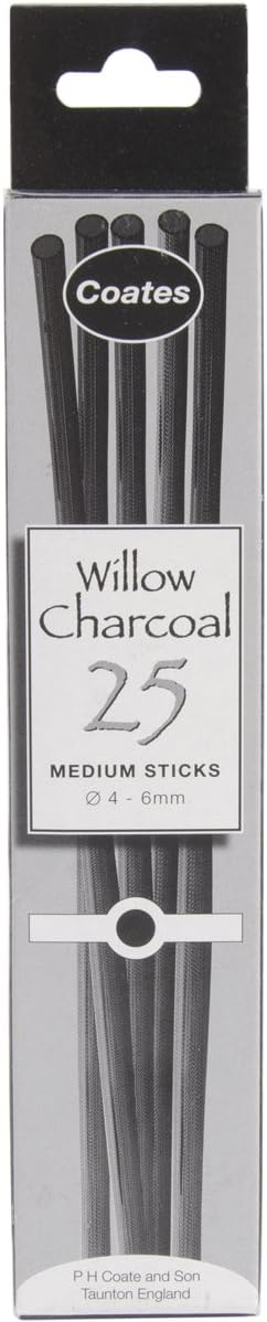 Willow Charcoal Sticks (Medium) - 25pcs