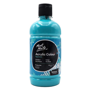 Mont Marte Studio Acrylic 500Ml Bottle - Turquoise