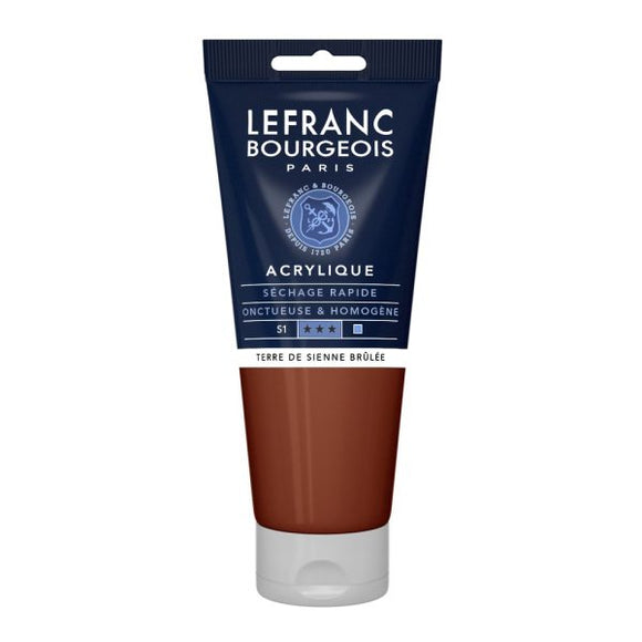 Lefranc & Bourgeois Fine Acrylic Colour 200Ml Tbe Burnt Sienna