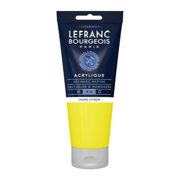 Lefranc & Bourgeois Fine Acrylic Colour 200Ml Lemon Yellow